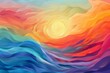 Abstract sunrise: anticipated transgender rebirth in colorful rainbow background - 4. Generative AI
