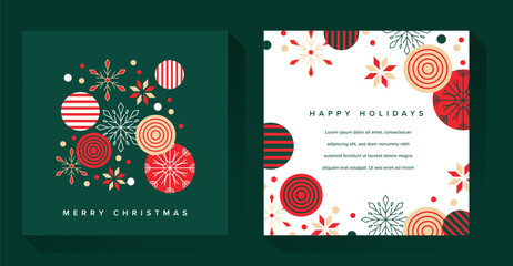 modern and simple christmas greeting card design