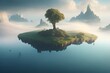A Mystical Realm With Beautiful Floating Islands in the Sky (Generative Art)