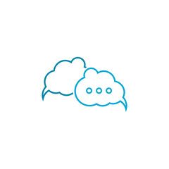 Sticker - Speech And Thought Bubble icon isolated on transparent background