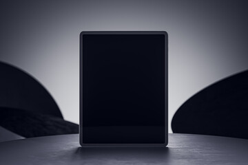 Aufkleber - Empty digital pad on abstract background with mock up place for your product advertisement. Presentation concept. 3D Rendering.