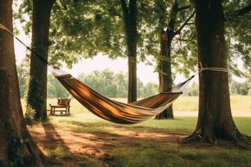 Sticker - a cozy hammock hung between two trees