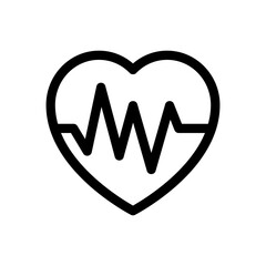 Sticker - heart rate line icon