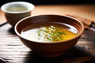 Wall Mural - a close-up shot of a bowl of miso soup