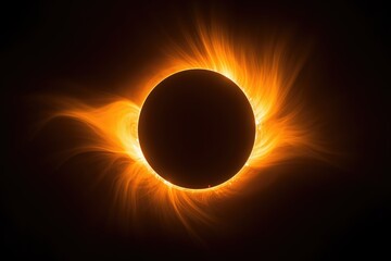 Solar eclipse illustration - AI Generated