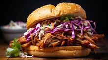 Tangy Pulled Pork Sandwich with Coleslaw