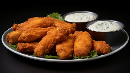 Wall Mural - Zesty Buffalo Chicken Tenders with Ranch Dip