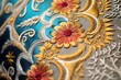 detailed macro of embroidered vestment