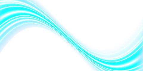 Wall Mural - blue wave showing a stream of clean fresh air. modern wavy lines air background. fresh aroma. vector