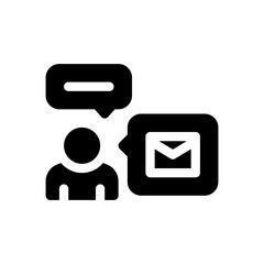 message glyph icon