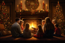 On Christmas Eve, The Family Gathered Around The Fireplace To Sing Carols And Exchange Heartfelt Gifts.
