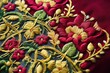 detailed macro of embroidered vestment