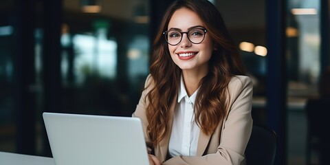 Poster - Distance education or work, young girls