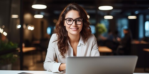 Poster - Distance education or work, young girls