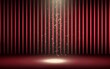 ストライプの壁/光/キラキラ/ルーバー/部屋/展示/赤
