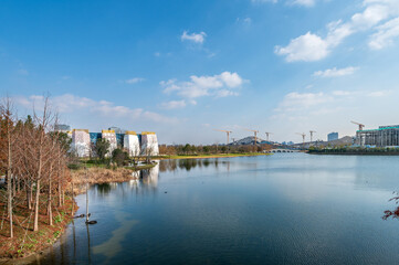 Wall Mural - view of the river in the country