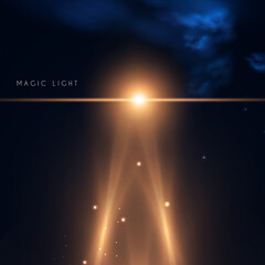 Canvas Print - magic and mystery light effect. sacred isoteric glow. cosmos, star and space transparent design.