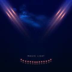 Wall Mural - empty scene with magic light. spotlight effect. product display.