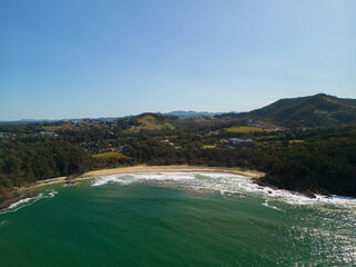 Wall Mural - Aerial views of Charlesworth Bay in Coffs  Harbour, New South Wales, Australia