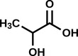 © Ольга Темир - Lactic acid C3H6O3 structural formula, vector illustration