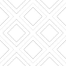 Seamless Gray Diamond Pattern Made From Straight Lines To Create Fabric And Wallpaper. Geometric Shapes In Trendy Retro Style For Room Decoration.