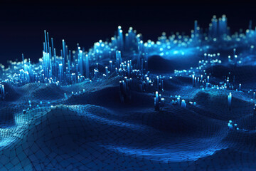Poster - Abstract wallpaper with patterns like water waves