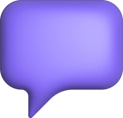 Poster - 3d rendering chat bubble icon. Illustration with shadow isolated on white.