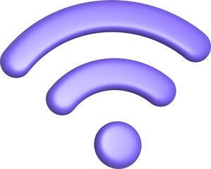 Poster - 3d rendering wifi radio signal icon. Illustration with shadow isolated on white.