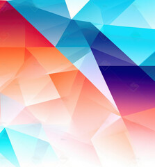 Poster - Colourful abstract wallpaper with geometric shapes