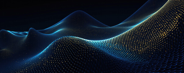 Poster - Abstract wallpaper with waves and dots