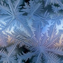 Naklejka na meble Seamless frost on the glass pattern texture repeatable tileable ice background