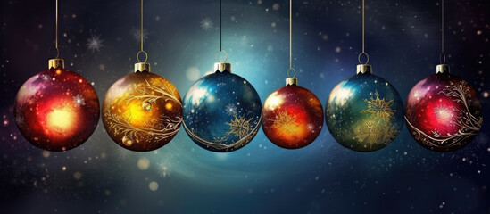 Poster - Christmas ornaments wallpaper