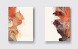Luxury orange abstract background of marble liquid ink art. Vector illustration.