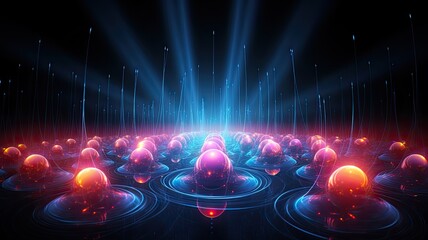 Aufkleber - Visualize scientists conducting quantum experiments and research, pushing the boundaries of computing capabilities, and exploring quantum entanglement