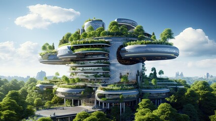 Aufkleber - Visualize engineers designing energy-efficient buildings and renewable energy systems, emphasizing the importance of green technology in reducing carbon emissions