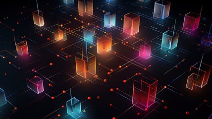 Aufkleber - An image representing quantum bits (qubits) and quantum computers, highlighting their potential to solve complex problems exponentially faster than classical computers