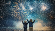 children enjoying fireworks