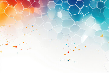 Poster - Abstract minimalistic wallpaper with hexagonal details