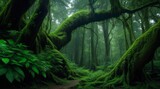 Fototapeta Natura - A green forest background