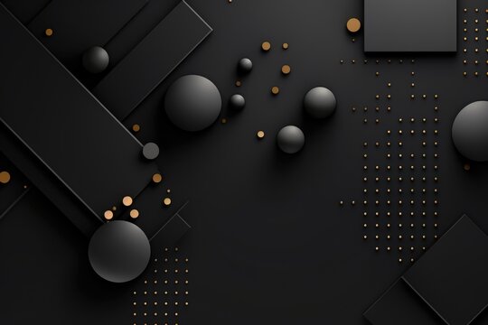 A black and gold abstract background with geometric shapes, Black Friday background