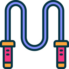 Wall Mural - jumping rope filled color icon. vector icon for your website, mobile, presentation, and logo design.