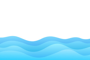Wall Mural - blue wave water element vector background. liquid flow curve wavy border frame wallpaper presentatio