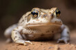 Moroccan spadefoot toad closeup portrait 