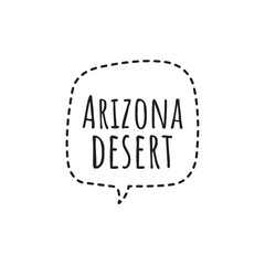 Canvas Print - ''Arizona desert'' Quote Illustration