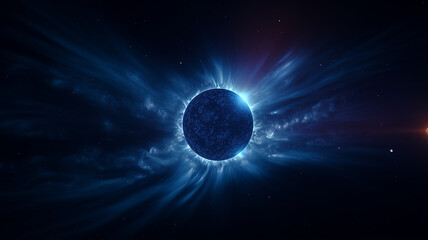 Wall Mural - singularity black hole in space cosmic fictional graphics, an object in deep space