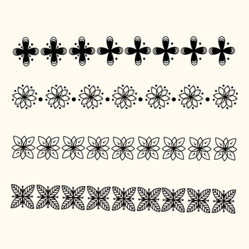 Beautiful aesthetic set of monogram patterns