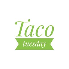 Canvas Print - ''Taco Tuesday'' Funny Mexican Restaurant Quote Illustration