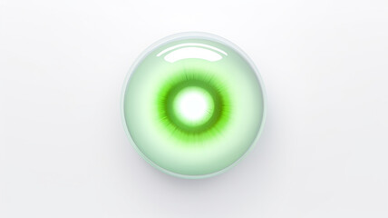 Aufkleber - green light fluorescent button isolated on the background of computer graphics website design