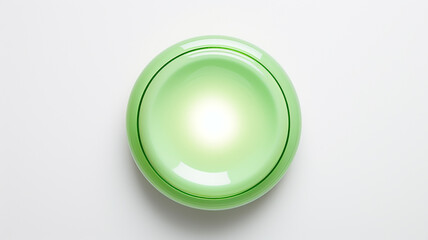 Aufkleber - green light fluorescent button isolated on the background of computer graphics website design