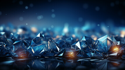 abstract glowing cosmic 3D perspective with diamonds and crystals background 16:9 widescreen wallpapers